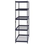 Husky 5-Shelf Steel Heavy-Duty Garage Storage Shelving Unit in Black (48 in. W x 24 in. D x 78 in. H) (N3R482478W5B)