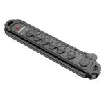 Husky 8 ft. 14/3 Heavy Duty 6-Outlet 2100 Joule Surge Protector, Black (YLPT-154)