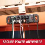 Husky 10 ft. 14/3 Heavy Duty 10-Outlet 4200 Joule Surge Protector with USB-A and USB-C ports, Black (YLPT-155)