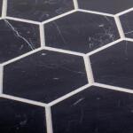 Jeffrey Court Midnight Hex Black 10.875 in. x 9.5 in. Honed Marble Wall and Floor Mosaic Tile (0.717 sq. ft./Each) (95878)