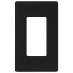 Lutron Claro 1 Gang Wall Plate for Decorator/Rocker Switches, Gloss, Black (CW-1-BL) (1-Pack) - CW-1-BL