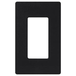 Lutron Claro 1 Gang Wall Plate for Decorator/Rocker Switches, Gloss, Black (CW-1-BL) (1-Pack) - CW-1-BL