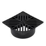 NDS 5 in. Plastic Square Drainage Grate in Black (8)