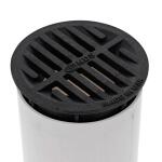 NDS 3 in. - 4 in. Plastic Round Drainage Grate in Black (11U)