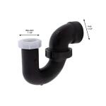 NIBCO 1-1/2 in. x 1-1/4 in. ABS DWV Hub x Slip-Joint P-Trap (C5892HD112114)