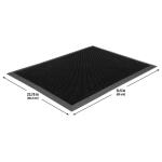 TrafficMaster Black 23.75 in. x 31.5 in. Rubber Door Mat (39372090002400032P)
