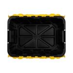 HDX 12 Gal. Tough Storage Flip Top Tote in Black with Yellow Lid (999-12G-FLP-HDX)