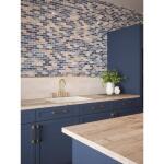 Jeffrey Court New Moon Blue 11.875 in. x 11.625 in. Interlocking Glossy Glass Mosaic Tile (0.958 sq. ft./Each) (95993)