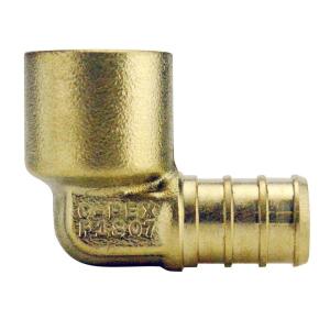 Apollo 1/2 in. Brass PEX-B x Female Solder 90-Degree Elbow (APXFSE12)