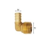 Apollo 1/2 in. Brass PEX-B Barb x 1/2 in. Male Pipe Thread Adapter 90-Degree Elbow (APXME12)