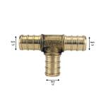 Apollo 1/2 in. Brass PEX-B Barb Tee (10-Pack) (APXT1210PK)