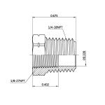 Everbilt 1/4 in. MIP x 1/8 in. FIP Brass Bushing Fitting (801979)