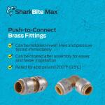 SharkBite Max 3/4 in. x 3/4 in. x 1/2 in. Push-to-Connect Brass Reducing Tee Fitting (UR412A)