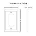 Hampton Bay 1 Gang - Bright White GFCI Decorator Wall Plate (1 Pack) - SWP1103-18