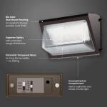 Feit Electric 4000/6000/8000 Lumen Select Integrated LED Selectable 5CCT Bronze Dusk to Commercial Wall Pack Light (S13CWPK5CCTLSBZ)