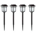 Hampton Bay Bellingrath 10 Lumen Bronze LED Weather Resistant Outdoor Solar Path Light with Plastic Lens 4-Pack (P3100-01-12)