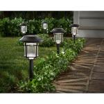 Hampton Bay Bellingrath 10 Lumen Bronze LED Weather Resistant Outdoor Solar Path Light with Plastic Lens 4-Pack (P3100-01-12)