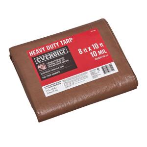Everbilt 8 ft. x 10 ft. Brown and Silver Heavy Duty Tarp (PY008)
