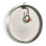 Hampton Bay Hanafin 9 in. Light Brushed Nickel Integrated LED Ceiling Flush Mount w/ Glass Shade and Pull Chain, Soft White (3000K) (CG3aA015CR1D30)
