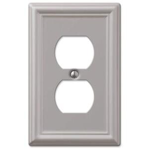 Hampton Bay Ascher 1 Gang Duplex Steel Wall Plate - Brushed Nickel (149DBNHB)