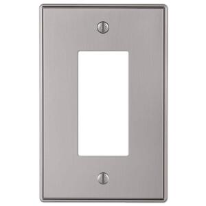 Hampton Bay Ansley 1 Gang Rocker Metal Wall Plate - Brushed Nickel (70RBNHB)