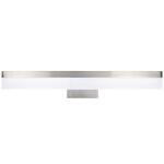 Hampton Bay Eldridge 24 in. 1-Light Brushed Nickel LED Bathroom Vanity Light Bar (21191)