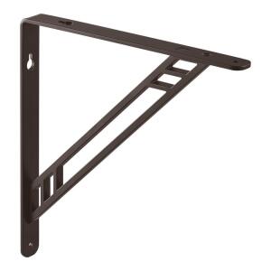 Everbilt Art Deco Shelf Bracket Bronze 10 in. (46404PBLHD)