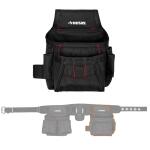 Husky 2-Bag 10-Pocket Contractor's Work Tool Belt Tool Storage in Black (HD858759-TH)