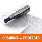 Pratt Retail Specialties 12 in. x 200 ft. Clear Bubble Cushion (12X200HEMIBUB)