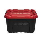 Husky27 Gal. Pro Grip Storage Tote in Black with Red Lid (999-27G-HUSKY)