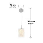 Artika Crystal Cube 5.5-Watt 1 Light Chrome Modern Integrated LED Mini Pendant Light Fixture for Kitchen Island (PDT-1CC)