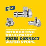 BRASSCRAFT MFG CO INC 1/2 in. Press Connect Inlet x 3/8 in. Compression Outlet 1/4 Turn Straight Valve (G2CP14X C1)