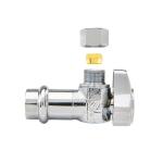 BRASSCRAFT MFG CO INC 1/2 in. Press Connect Inlet x 3/8 in. Compression Outlet 1/4 Turn Angle Valve (G2CP19X C1)
