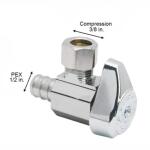 BrassCraft 1/2 in. Crimp PEX Barb Inlet x 3/8 in. Compression Outlet Angle Valve (G2BRPX19X C1)