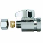 BrassCraft 1/2 in. FIP Inlet x 3/8 in. Compression Outlet 1/4-Turn Straight Valve (G2R12X C1)