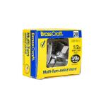 BrassCraft 1/2 in. Nominal Compression Inlet x 3/8 in. O.D. Compression Outlet Multi-Turn Chrome Plated Angle Valve (OCR19X C1)