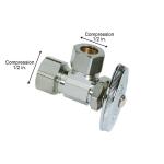 BrassCraft 1/2 in. Compression Inlet x 1/2 in. Compression Outlet Multi-Turn Angle Valve (OCR39X C1)