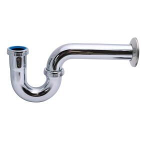 Dearborn Brass 1-1/2 in. x 1-1/2 in. Chrome Brass Solvent Cemented Trap P-trap with Cleanout (HDC704-1)