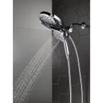 Delta HydroRain Two-in-One 4-Spray Patterns 6 Inch Wall Mount Dual Shower Heads with MagnaTite