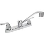 Glacier Bay Constructor Double Handle Standard Kitchen Faucet in Chrome (HD67099-0B01)