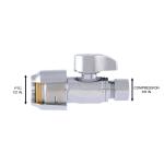 SharkBite Max 1/2 in. Push-to-Connect x 3/8 in. OD Compression Chrome-Plated Brass Quarter-Turn Straight Stop Valve 4-Pack (UR23037J4)