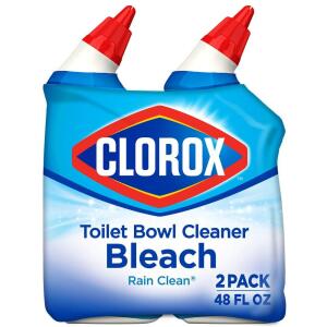 Clorox 24 oz. Toilet Bowl Cleaner with Bleach, Rain Clean Scent – 2-Pack (4460000273)