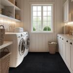 TrafficMaster Canyon - Coal - Black Commercial/Residential 18 x 18 in. Peel and Stick Carpet Tile Square (22.5 sq. ft.) (7WW8N9410PKH)