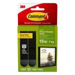 Command Large Picture Hanging Strips, Black, Damage Free Hanging, 12 Pairs (17206BLK-12ES)