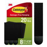 Command 20 lbs. Black Picture Hanging Strips (8-Pack) (8-Pairs of Strips) (17217BLK-8ES)