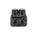 Commercial Electric 6 AWG to 250 MCM Dual-Rated 2-Port 1-Sided Entry Insulated Multiple Tap Connector, Black (G60006A)