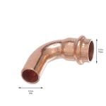 Viega ProPress 1/2 in. Press x 1/2 in. FTG Copper 90° Street Elbow (77406)