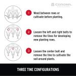 Corona MAX Garden Disc Cultivator with Adjustable 6.5 in. Steel Tines and Red Comfort Grip (LG13635)