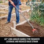 Corona MAX Garden Disc Cultivator with Adjustable 6.5 in. Steel Tines and Red Comfort Grip (LG13635)