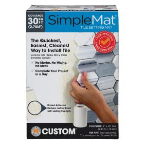 Custom Building Products SimpleMat 30 sq. ft. (9 in. W x 3.3 ft. L x 5 mm T) Tile Setting Mat for Tile, Ceramic, Porcelain, Stone (SMCR30)
